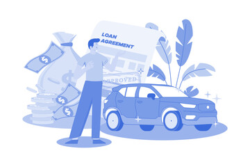 Man Getting A Car Loan Approved