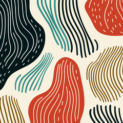 Winter lines dots shapes floral seamless pattern background. Good for fashion fabrics, children’s clothing, T-shirts, postcards, email header, wallpaper, banner, posters, events, covers, and more.