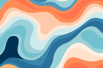 Beautiful wave seamless pattern background. Good for fashion fabrics, children’s clothing, T-shirts, postcards, email header, wallpaper, banner, posters, events, covers, advertising, and more.