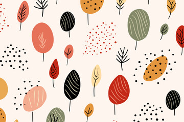 Floral abstract seamless pattern background. Good for fashion fabrics, children’s clothing, T-shirts, postcards, email header, wallpaper, banner, posters, events, covers, advertising, and more.