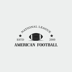 american football logo vintage vector illustration template icon graphic design