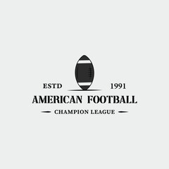 american football logo vintage vector illustration template icon graphic design