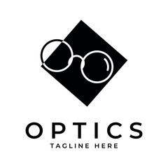 optics store. glasses logo vector simple illustration template icon graphic design