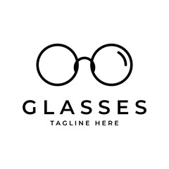 eye glasess logo, spectacles logo line art vector simple illustration template icon graphic design