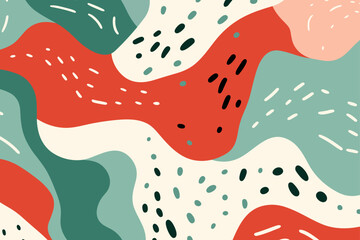 Christmas lines dots shapes floral seamless pattern background. Good for fashion fabrics, children’s clothing, T-shirts, postcards, email header, wallpaper, banner, posters, events, covers, and more.