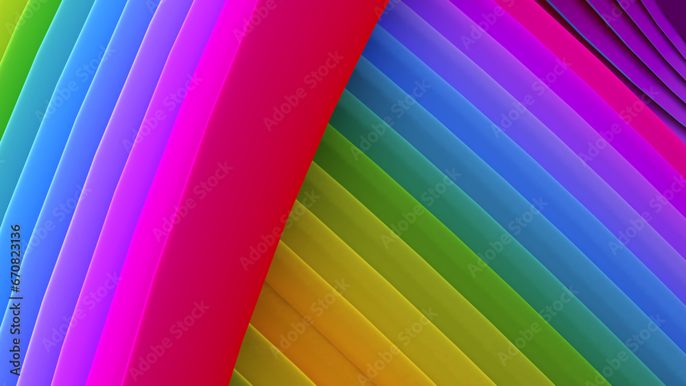 Poster curved abstract gradient wave pattern background, curved wave flow, 3d rendering
