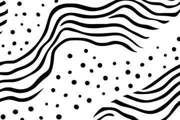 Lines dots shapes floral silhouette seamless pattern background. Good for fashion fabrics, children’s clothing, email header, wallpaper, banner, posters, events, covers, and more.