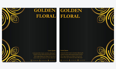 luxury floral social media template. suitable for social media post, web banner, cover and card