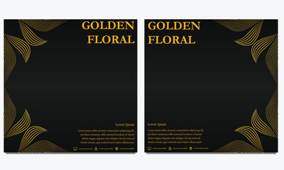 Naklejka premium luxury floral social media template. suitable for social media post, web banner, cover and card
