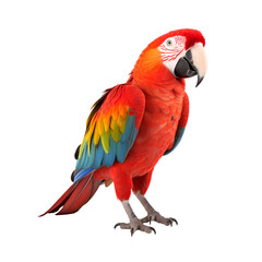 Parrot standing on transparent background