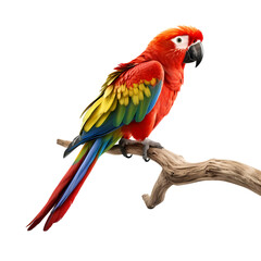 Naklejka premium Parrot standing on transparent background