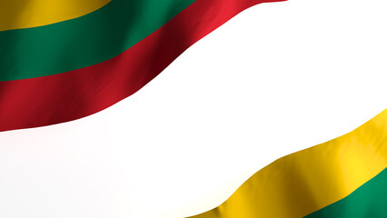 national flag background image,wind blowing flags,3d rendering,Flag of Lithuania