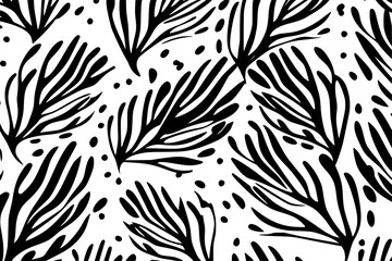Winter floral silhouette seamless pattern background. Good for fashion fabrics, children’s clothing, T-shirts, postcards, email header, wallpaper, banner, posters, events, covers, and more.