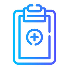 health report Line Gradient Icon