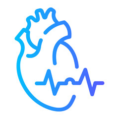 heartbeat Line Gradient Icon
