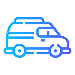 ambulance Line Gradient Icon