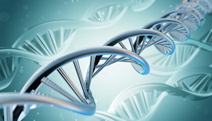 DNA and biology 3D - obrazy, fototapety, plakaty