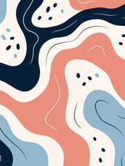 Beautiful wave seamless pattern background. Good for fashion fabrics, children’s clothing, T-shirts, postcards, email header, wallpaper, banner, posters, events, covers, advertising, and more.