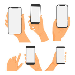 collection of hands holding smartphones
