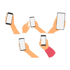 collection of hands holding smartphones