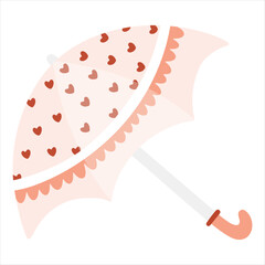 Pink umbrella illustration 