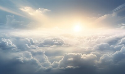 Obraz premium cloudscape background of clouds over the blue sky