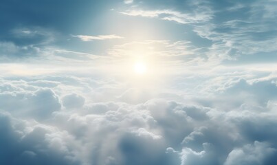 Obraz premium cloudscape background of clouds over the blue sky