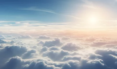 Foto op Plexiglas cloudscape background of clouds over the blue sky © JD