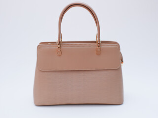 leather woman bag isolated on white background. Women's fashion accessories