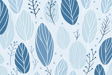 Winter floral seamless pattern background. Good for fashion fabrics, children’s clothing, T-shirts, postcards, email header, wallpaper, banner, posters, events, covers, and more.