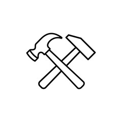 Hammer Icon Vector Design Template