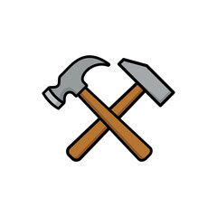 Hammer Icon Vector Design Template