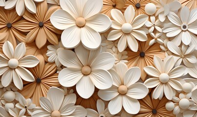 background with wood craved flowers