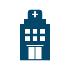 Hospital Building Icon Vector Design Template