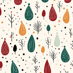 Winter floral seamless pattern background. Good for fashion fabrics, children’s clothing, T-shirts, postcards, email header, wallpaper, banner, posters, events, covers, and more.