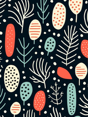 Winter floral seamless pattern background. Good for fashion fabrics, children’s clothing, T-shirts, postcards, email header, wallpaper, banner, posters, events, covers, and more.