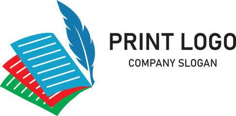 print shop company business logo design