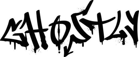 Ghost text spray paint 