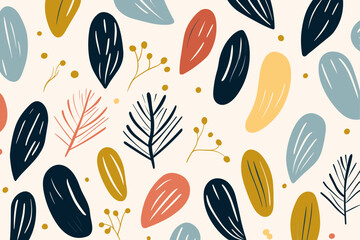 Winter floral seamless pattern background. Good for fashion fabrics, children’s clothing, T-shirts, postcards, email header, wallpaper, banner, posters, events, covers, and more.