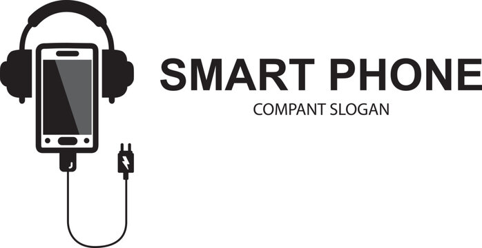 smart phone accessories shop company logo vector design