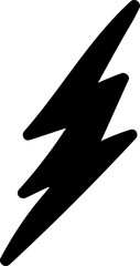 Hand drawn thunderbolt element