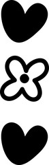 Hand drawn flower element
