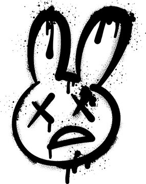 Spooky rabbit spray paint