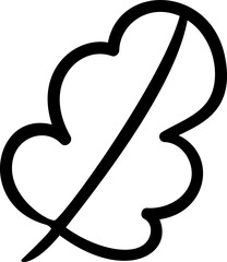 Hand drawn leaf element