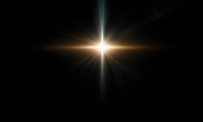 	
Beautiful light flares. Glowing streaks on dark background