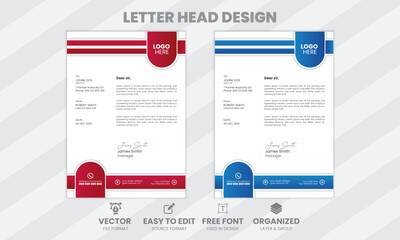 modern and simple letter head design.