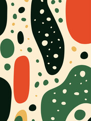 Colorful lines dots shapes floral seamless pattern background. Good for fashion fabrics, children’s clothing, T-shirts, postcards, email header, wallpaper, banner, posters, events, covers, and more.