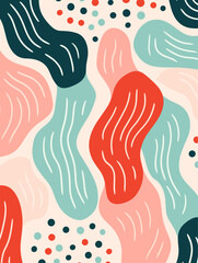 Colorful abstract pattern background. Good for fashion fabrics, children’s clothing, T-shirts, postcards, email header, wallpaper, banner, posters, events, covers, advertising, and more.