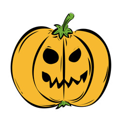Kürbis mit Gesicht