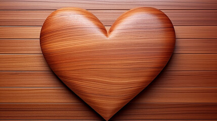 wooden heart on wooden background HD 8K wallpaper Stock Photographic Image 